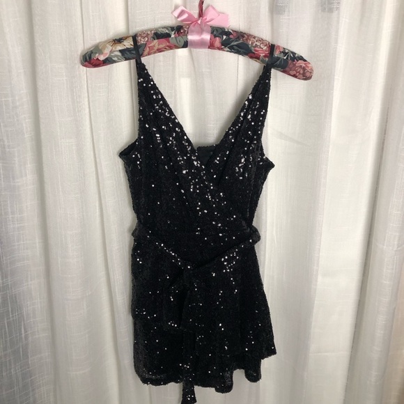 VENUS Elegant Black Sequin Romper size 8 - Picture 7 of 15